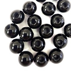 Big Hole Onyx Beads 7.5″ Large Hole Natural Black 6mm 8mm 10mm 12mm gemstone
