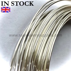 Sterling Silver Round Wire 18, 20, 21, 22, 24, 26, 28, 30 gauge Half Hard per m