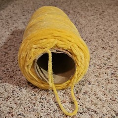 Yellow Chenille Weaving Yarn Cone Style Chenille Single Unit Spool for Crafts