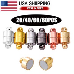 Strong Magnetic Clasps for DIY Necklace Bracelet Jewelry Findings 20/40/60/80Pcs