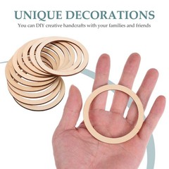 Circle Decor Natural Wood Color For Birthday Party 50Pcs 3In Diameter
