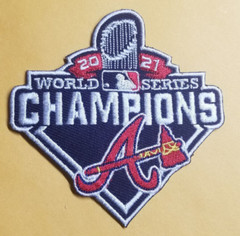 2021 Atlanta Braves World Series Champions Patch approx 3.25×3.5″