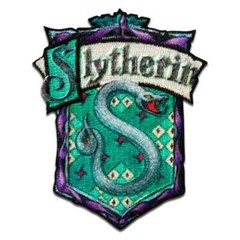 Harry Potter Iron-On Patch Green Slytherin Coat of Arms New Free Shipping