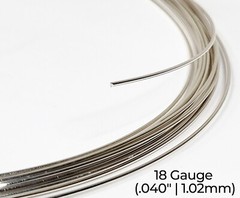 940 Argentium Silver Wire | Round, Dead Soft | 10-30 Gauge | 1-10 Ft | USA