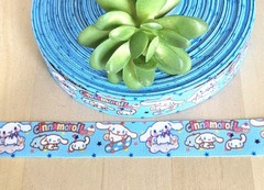 7/8″ (1 YD) Cinnamoroll Grosgrain Ribbon Cafe Cinnamon Chubby Puppy Sanrio