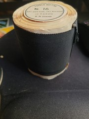 Vintage French Belting Grosgrain Ribbon 2 Inch Black Pon 134 Wilhelm & Co