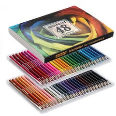 48 Brutfuner Oil Based Colored Pencils Set for Premium Collectibles Art Hobbies