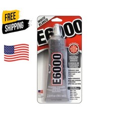Eclectic E6000 Adhesive Glue, Industrial Strength, White, 800444, 2 fl. oz.
