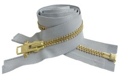YKK #10 5″ – 14″ Brass Metal Extra Heavy- Duty Separating Jacket Zippers