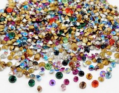 100 Vintage Swarovski Crystal 4mm. To 5mm. Rhinestones – Jewelry Repair J54