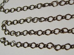 5 Ft Antique Brass 6x10mm Diamond Link Chain Long + Short Style 5 Feet SteamPunk