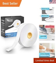 0.75 Inch x 32 Yards Iron-On Hem Tape – Fast, Strong, and Essential for Sewing