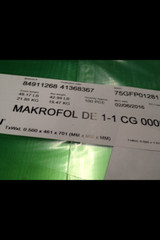 Polycarbonate Clear Plastic (2) Sheets 0.020×18.15×27.6″ Makrofol VACUUM FORMING