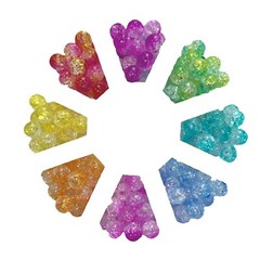 AAA Quality Acrylic Beads of ice-Crackle Texture, various Colours & size 8-12 mm