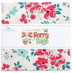 Berry & Sage Riley Blake 5″ Stacker 42 100% Cotton Precut Quilt Squares