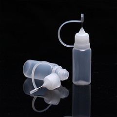 20PCS 10ml Empty Plastic Liquid Dropper Bottle Needle Tip Glue Bottle w/Loop USA