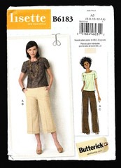 2015 Butterick Pattern Women’s Sz 6-14 #B6183 pants top – Uncut FF Lisette
