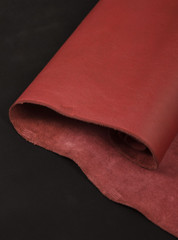 Dark Red Full Grain Leather Hide – 0.8-1.2mm (2-3oz) Soft Thin Leather