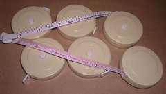 SIX (6) Omron Flexible Tape Measures; Nurse, Craft, Sewing, Tailor inches & cm