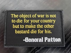 War Warrior Quote Morale Tactical Hook And Loop Patch Military Army Marine