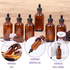 4 oz Dropper Bottles Glass 24Pack Glass Tincture Bottles 4fl.oz-24Pack Amber