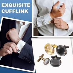 20mm Brass Blank Cufflink Kit-12Pcs(Silver Tone/Gold Tone/Gray Black)
