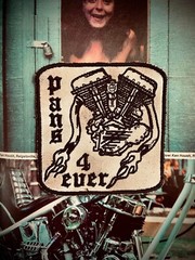 vintage PANHEADS FOREVER old school biker vest patch harley 1%er chopper 60s 70s