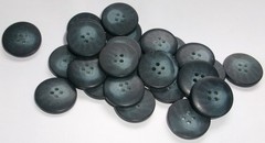 LOT OF 25 BLUISH MULTI-COLOR 7/8th INCH 4 HOLE BUTTONS, NEW