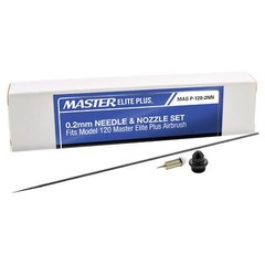 0.2 mm Needle, Nozzle, Fluid Tip Cap Set Only, Fits Master Elite Plus Airbrush