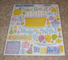 Creative Imaginations 8×10 Sticker Sheet~by David Walker……Happy Birthday.