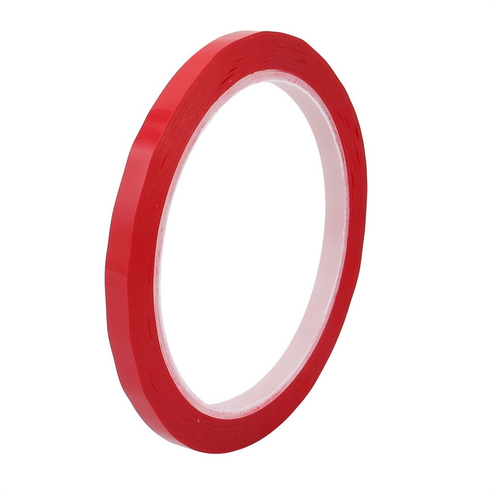 6mm Width 50 Meters Length PET Self Adhesive Electrical Insulation Tape Red