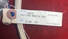 925 Sterling Silver Wire | Half Round | Half Hard 12 Gauge | 1 Foot