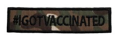 I Got Vaccinated Camo Embroidered Iron On Patch 4″ x 1″ 2020 vaccine vaccination