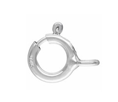 925 Solid Sterling Silver 8mm Spring Ring Clasp 3pcs/5pcs #5303-8