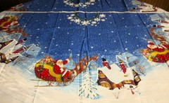 Vintage Daisy Kingdom Tree Skirt ‘Twas The Night’ Cut Sew 2 Panels = Full Circle