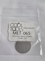 Cool Tools .999 Fine Silver Shape – Circle 3/4 USA 4G
