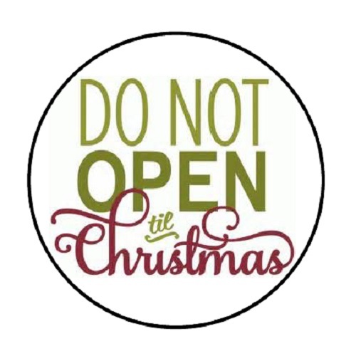 48 Do Not Open Til Christmas !!! ENVELOPE SEALS LABELS STICKERS 1.2″ ROUND