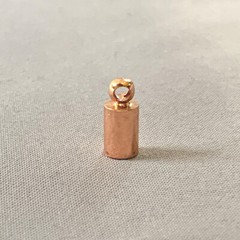 3mm Glue On Leather Cord Ends 8x4mm Rose Copper Plated Brass Q100 Per Pkg