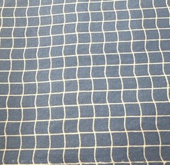 Blue & White Grid Cotton Fabric 20×18″ Crafting Sewing Quilting Material
