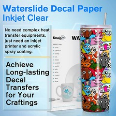 Koala Waterslide Decal Paper Inkjet Clear 30 Sheets Water Slide Transfer 8.5×11