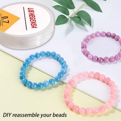 Elastic Bracelet String Cord Stretch Bead Cord for Transparent 230ft/70m(0.7mm)