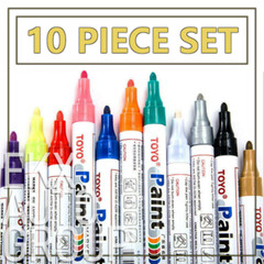 10Pcs Waterproof Permanent Paint Marker Pen For Car Tyre Tire Tread Rubber Metal