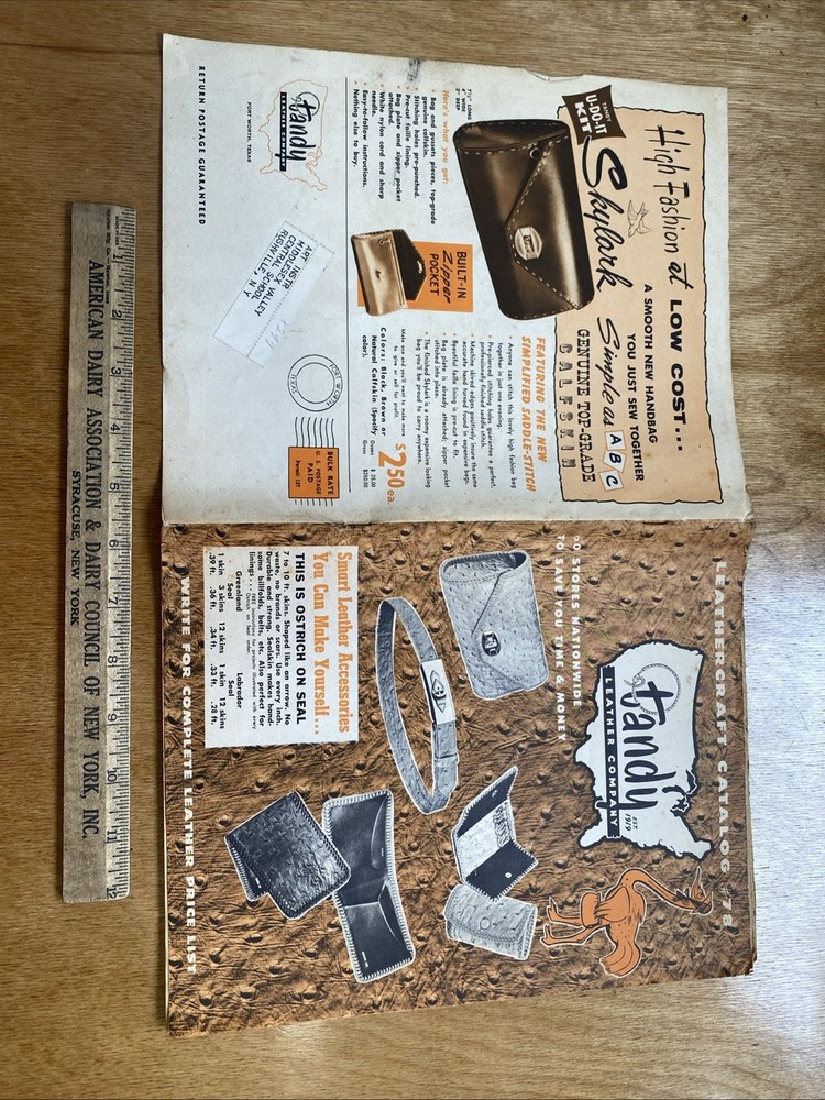 VTG Tandy Leather Company Catalog #82 Kits and Leather Supplies