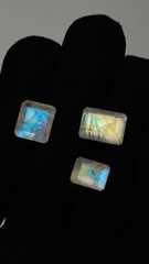 Rare 5A Quality Rainbow Moonstone Good Fire Baguette Shape Cut 8×11 to 10×14 MM