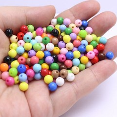 400 Mixed Bubblegum Color Acrylic Round Beads 6mm(0.24″) Smooth Ball Bracelet
