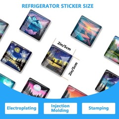 Square Fridge Magnet Press Machine Kit, 2×2 inch/50mm x 50mm, DIY Photo Fridge