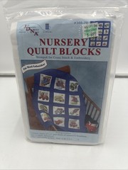 Jack Dempsey 9″ Nursery Quilt Blocks Transportation #79 Stamped Cross Stitch