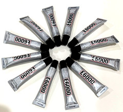 E6000 Glue Crystal Rhinestone Jewelry Gem Adhesive .18oz 12 MINI SAMPLE TUBES