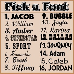 Custom Personalized Color Name Iron On Transfer DTF Films for T shirt Decal