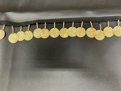 1 Yard Decorative Trimmings Gold Coin